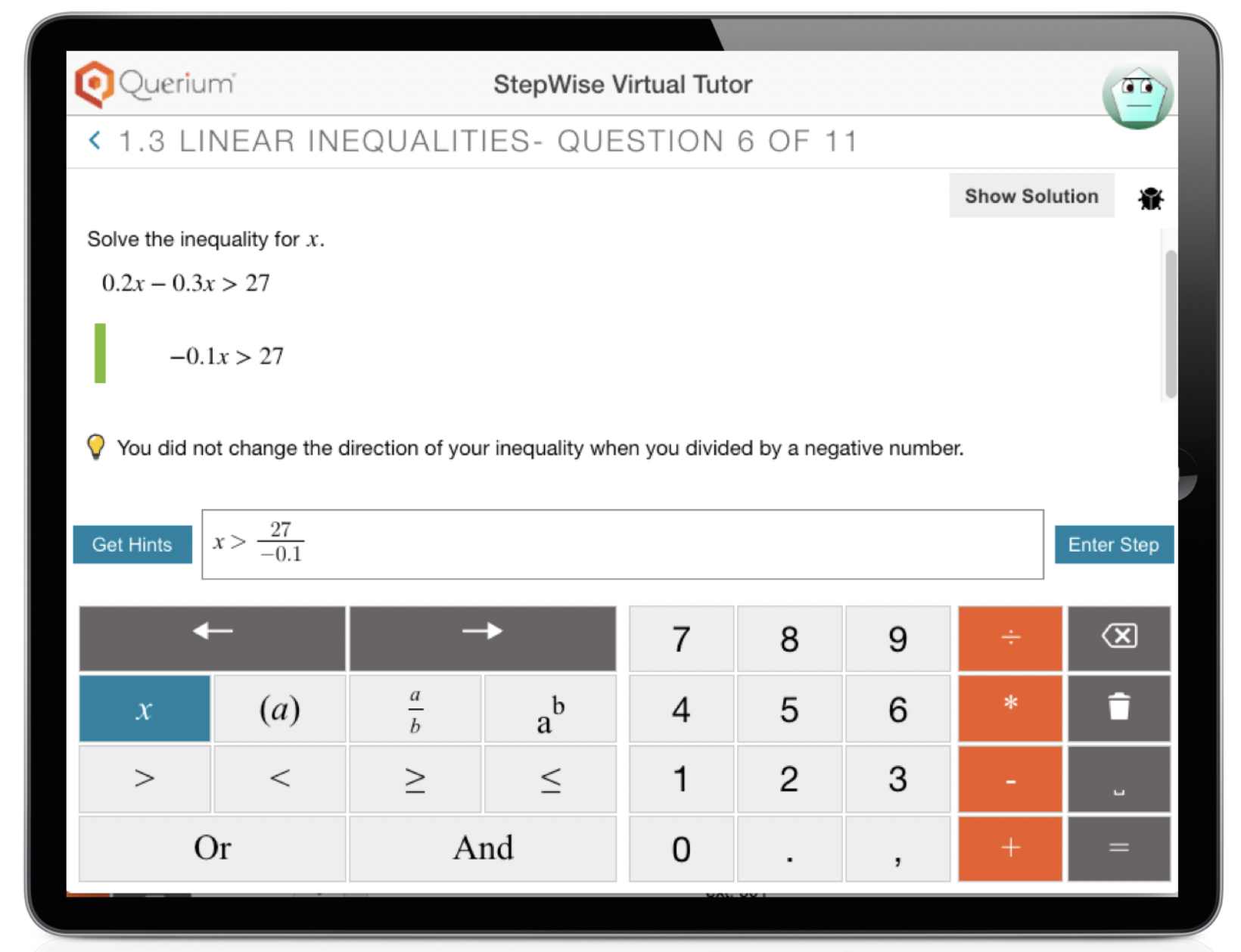 STAAR Algebra 1 practice